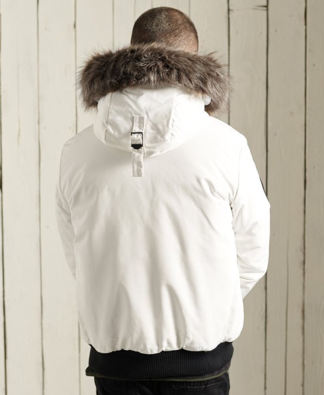 uy Superdry hombres chaqueta bomber everest crema DT2N8Z4567 ropa