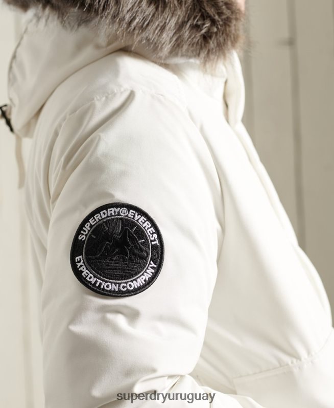 uy Superdry hombres chaqueta bomber everest crema DT2N8Z4567 ropa