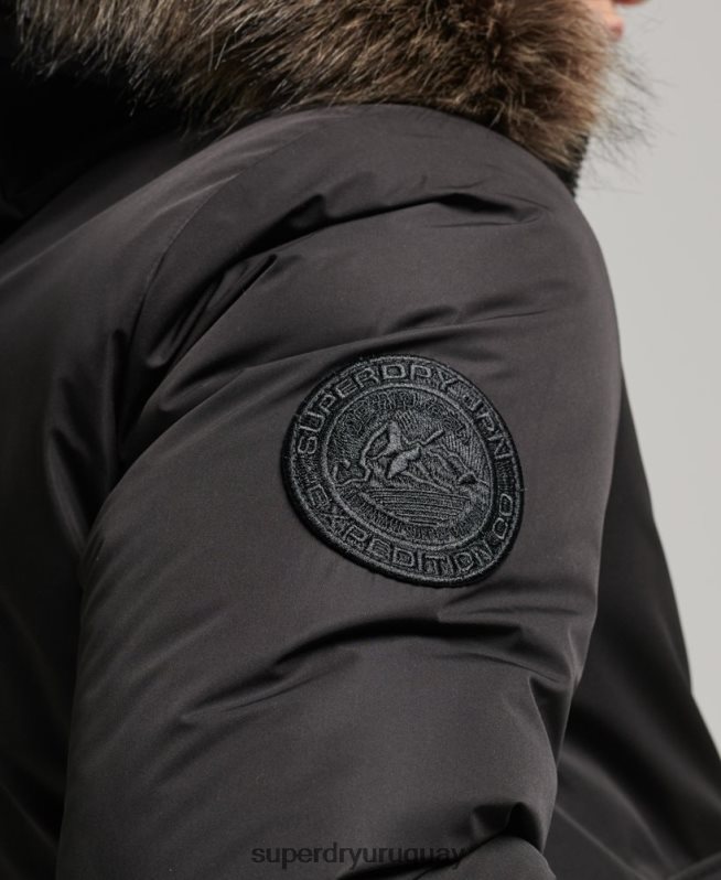 uy Superdry hombres chaqueta bomber everest gris oscuro DT2N8Z4503 ropa