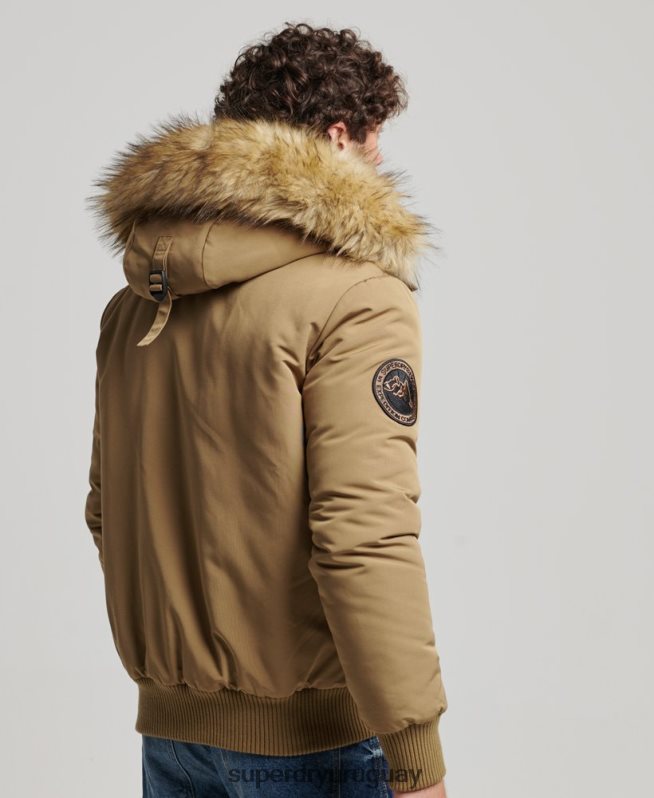 uy Superdry hombres chaqueta bomber everest marrón DT2N8Z994 ropa