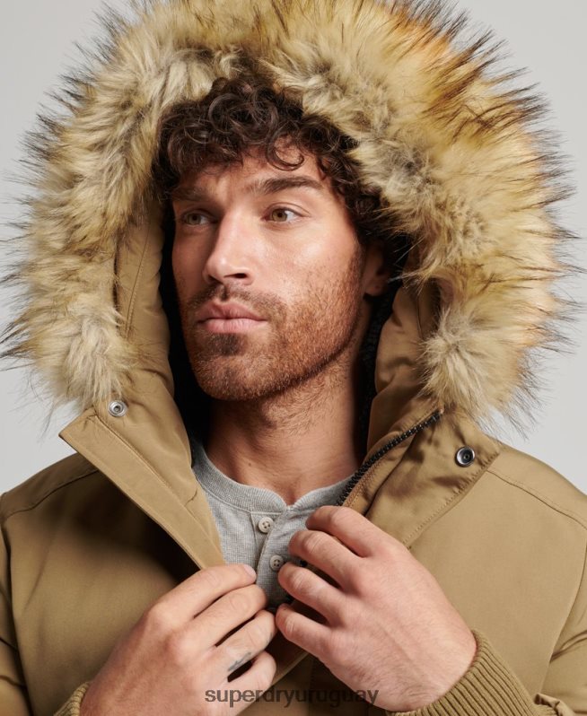 uy Superdry hombres chaqueta bomber everest marrón DT2N8Z994 ropa