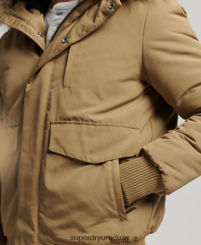 uy Superdry hombres chaqueta bomber everest marrón DT2N8Z994 ropa