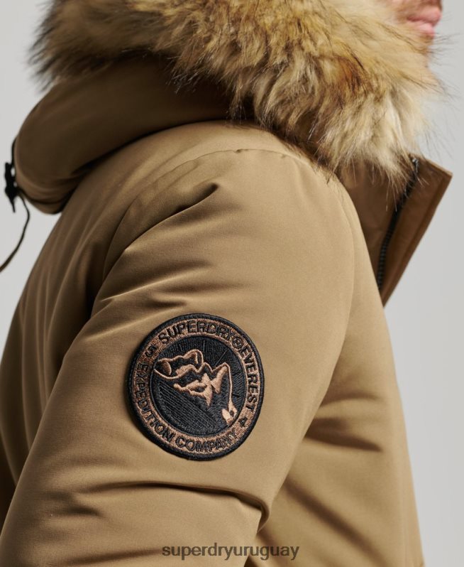 uy Superdry hombres chaqueta bomber everest marrón DT2N8Z994 ropa