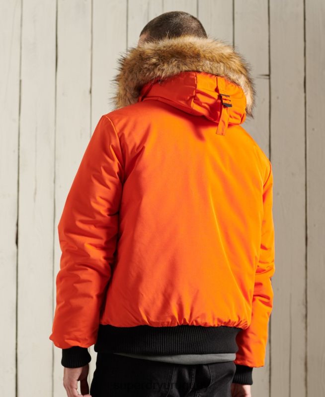 uy Superdry hombres chaqueta bomber everest naranja DT2N8Z1082 ropa