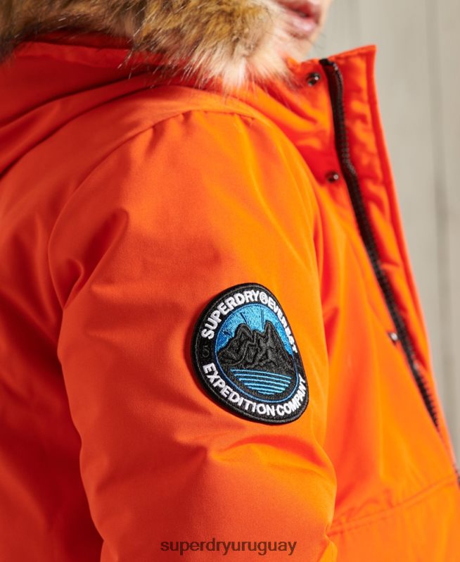 uy Superdry hombres chaqueta bomber everest naranja DT2N8Z1082 ropa