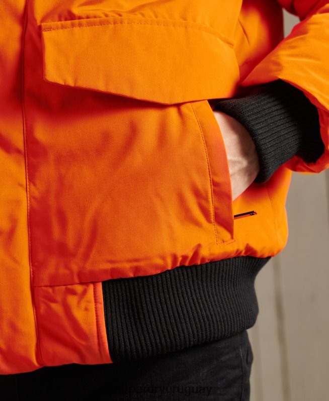 uy Superdry hombres chaqueta bomber everest naranja DT2N8Z1082 ropa