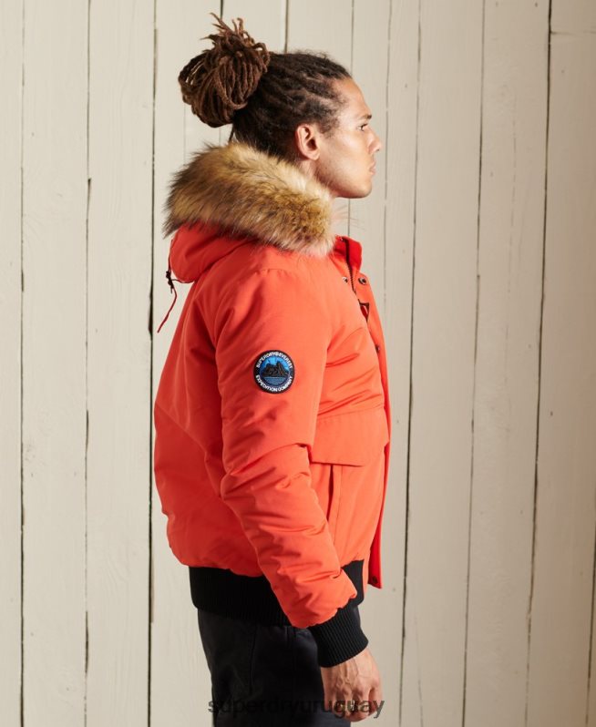 uy Superdry hombres chaqueta bomber everest naranja DT2N8Z4749 ropa