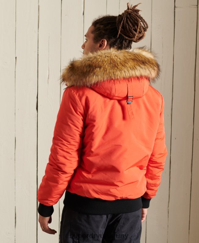 uy Superdry hombres chaqueta bomber everest naranja DT2N8Z4749 ropa
