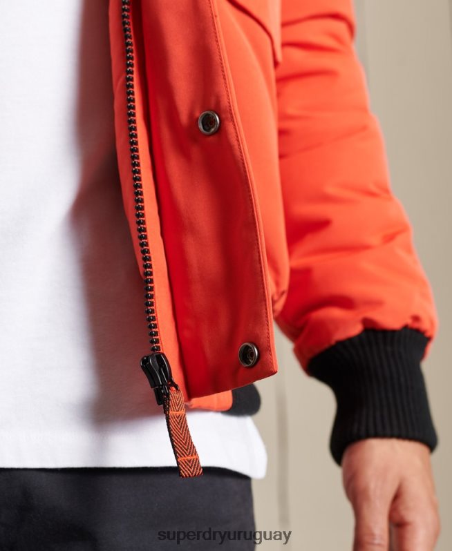 uy Superdry hombres chaqueta bomber everest naranja DT2N8Z4749 ropa