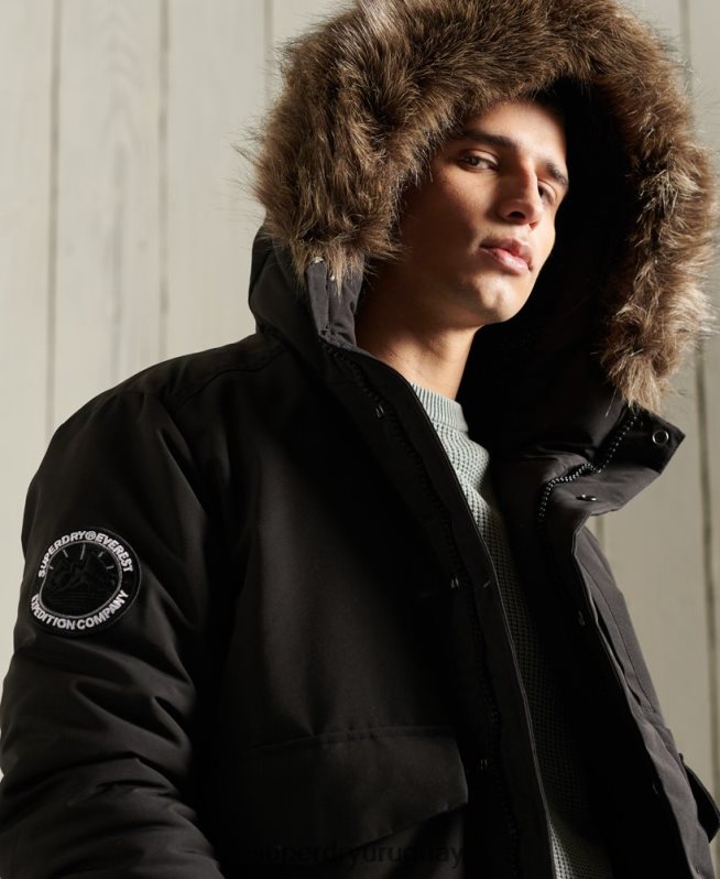 uy Superdry hombres chaqueta bomber everest negro DT2N8Z1120 ropa