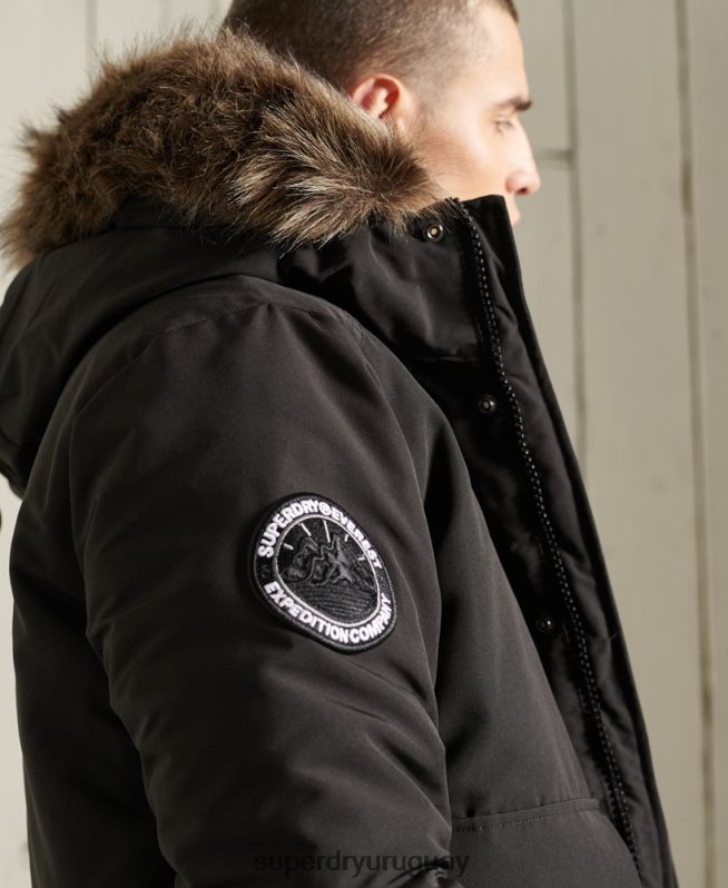 uy Superdry hombres chaqueta bomber everest negro DT2N8Z1120 ropa