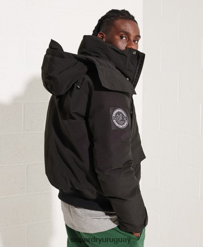 uy Superdry hombres chaqueta bomber everest negro DT2N8Z4653 ropa