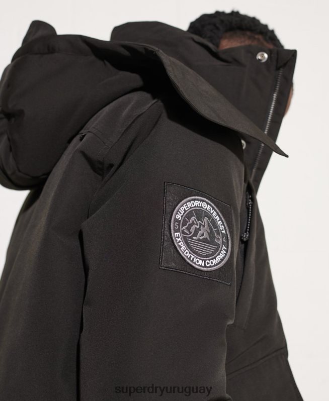 uy Superdry hombres chaqueta bomber everest negro DT2N8Z4653 ropa