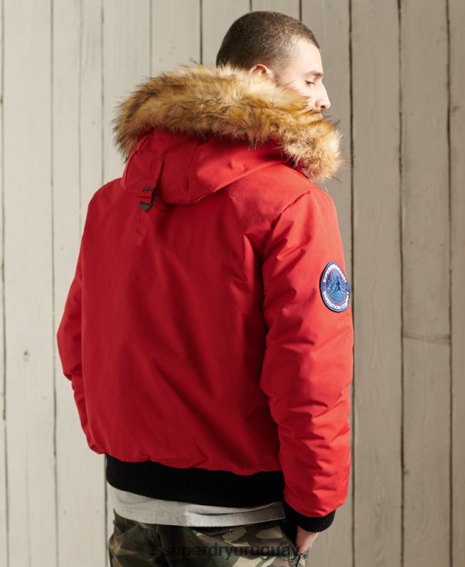 uy Superdry hombres chaqueta bomber everest rojo DT2N8Z1083 ropa