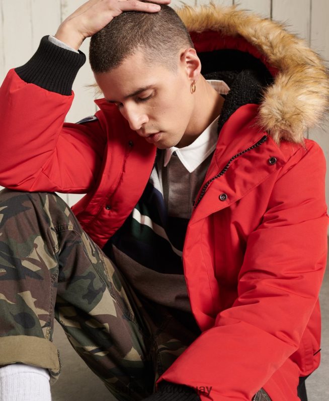 uy Superdry hombres chaqueta bomber everest rojo DT2N8Z1083 ropa