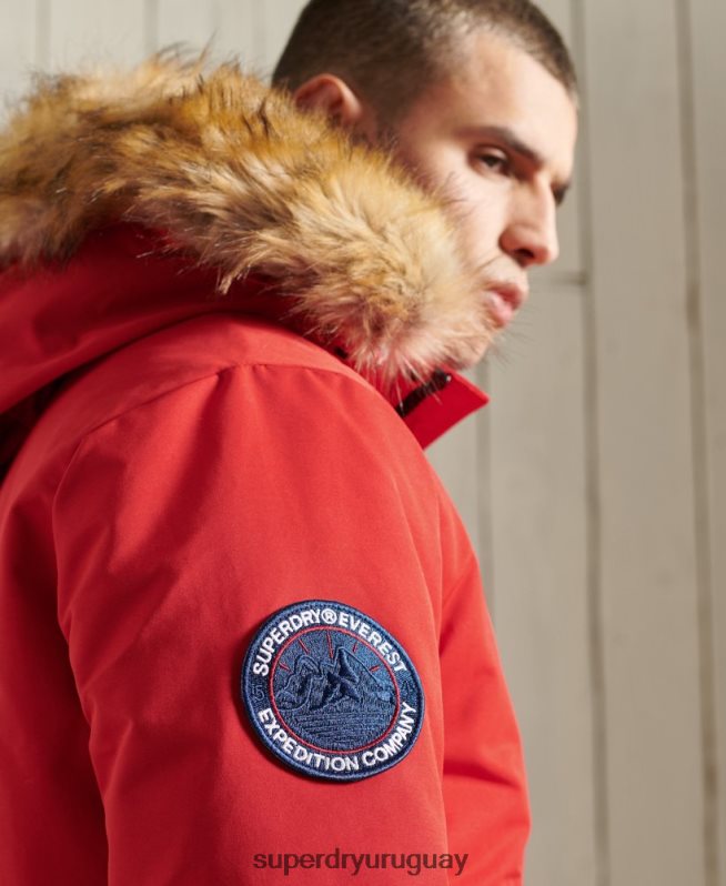uy Superdry hombres chaqueta bomber everest rojo DT2N8Z1083 ropa