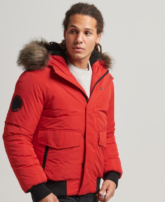 uy Superdry hombres chaqueta bomber everest rojo DT2N8Z4455 ropa