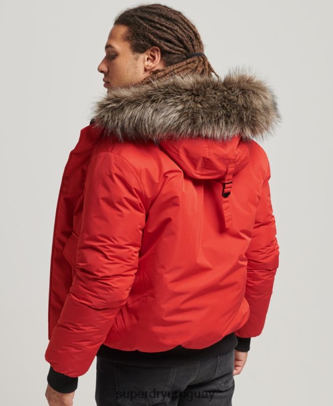 uy Superdry hombres chaqueta bomber everest rojo DT2N8Z4455 ropa