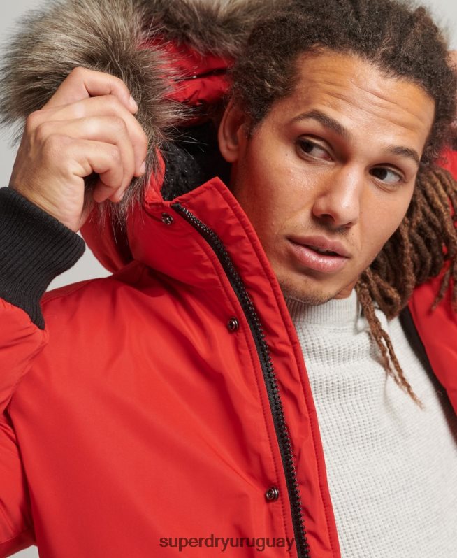 uy Superdry hombres chaqueta bomber everest rojo DT2N8Z4455 ropa
