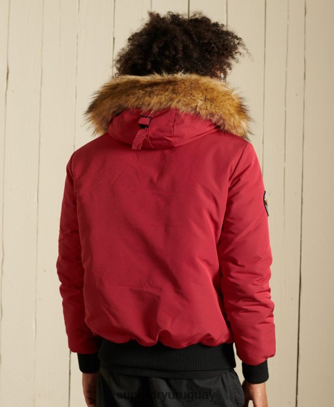 uy Superdry hombres chaqueta bomber everest rojo DT2N8Z4494 ropa