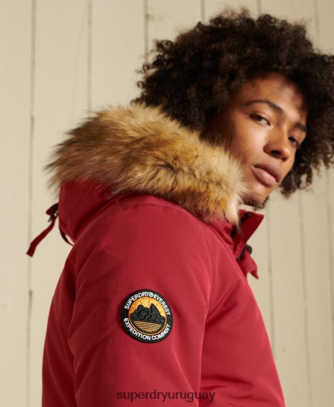 uy Superdry hombres chaqueta bomber everest rojo DT2N8Z4494 ropa