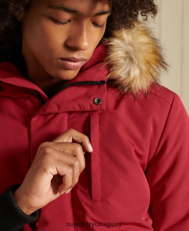 uy Superdry hombres chaqueta bomber everest rojo DT2N8Z4494 ropa