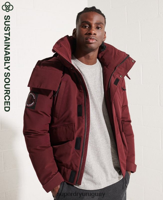 uy Superdry hombres chaqueta bomber everest rojo DT2N8Z4523 ropa
