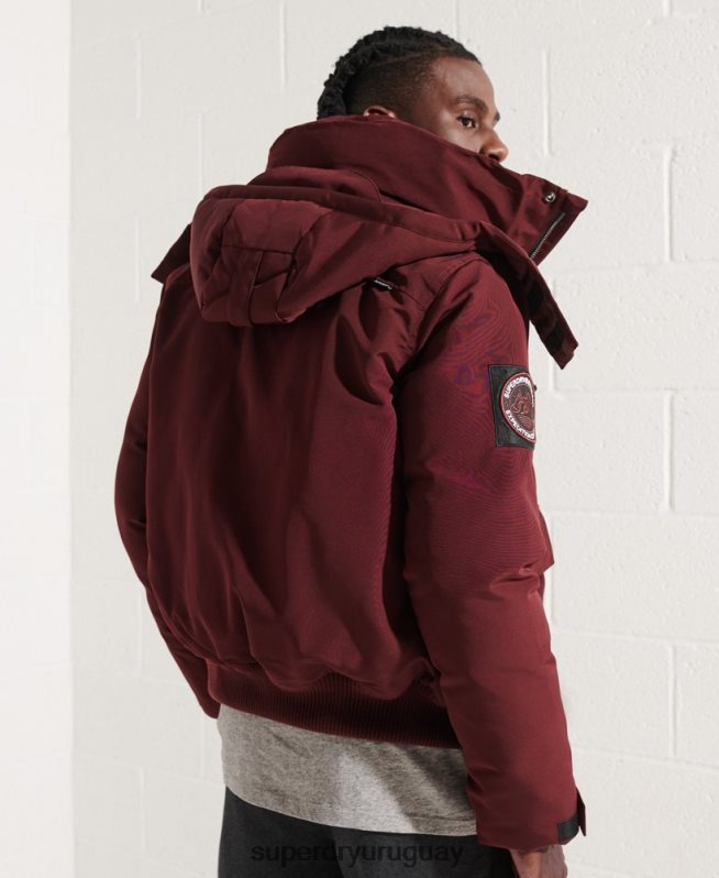uy Superdry hombres chaqueta bomber everest rojo DT2N8Z4523 ropa