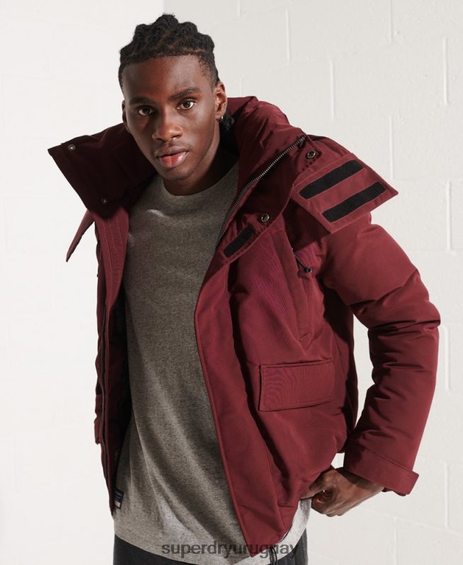 uy Superdry hombres chaqueta bomber everest rojo DT2N8Z4523 ropa