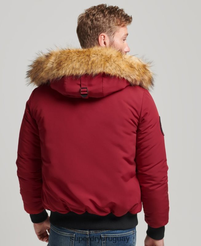 uy Superdry hombres chaqueta bomber everest rojo DT2N8Z992 ropa