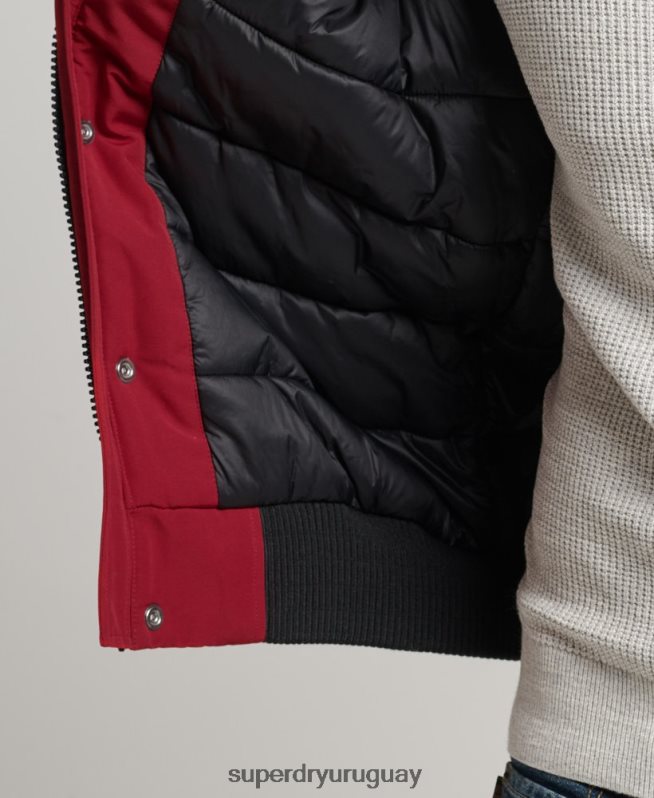 uy Superdry hombres chaqueta bomber everest rojo DT2N8Z992 ropa
