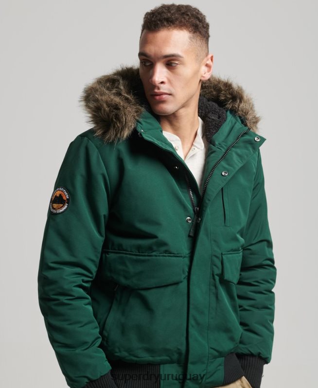 uy Superdry hombres chaqueta bomber everest verde DT2N8Z1168 ropa