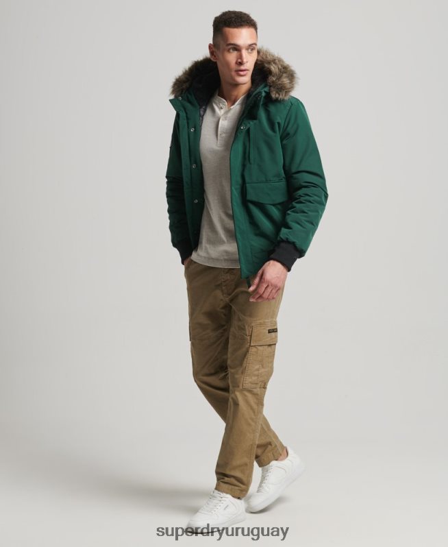uy Superdry hombres chaqueta bomber everest verde DT2N8Z1168 ropa