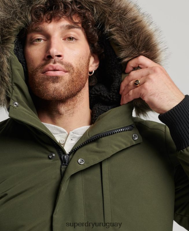 uy Superdry hombres chaqueta bomber everest verde DT2N8Z4497 ropa