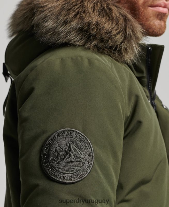uy Superdry hombres chaqueta bomber everest verde DT2N8Z4497 ropa