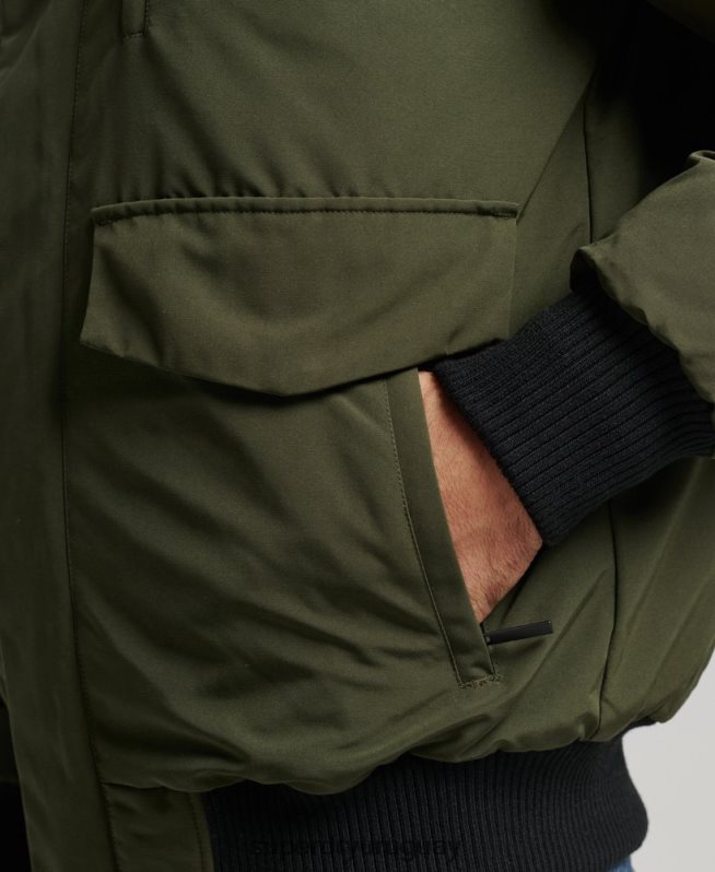 uy Superdry hombres chaqueta bomber everest verde DT2N8Z4497 ropa