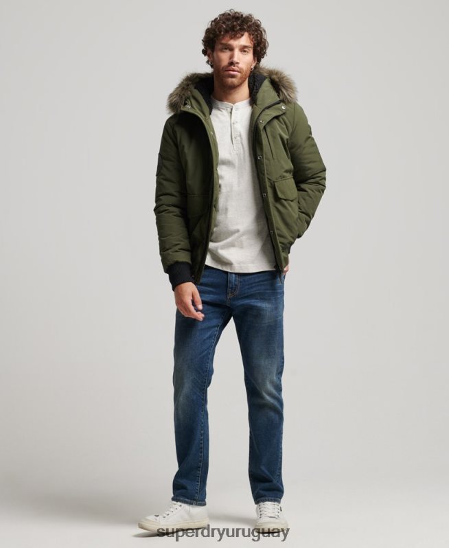 uy Superdry hombres chaqueta bomber everest verde DT2N8Z4497 ropa