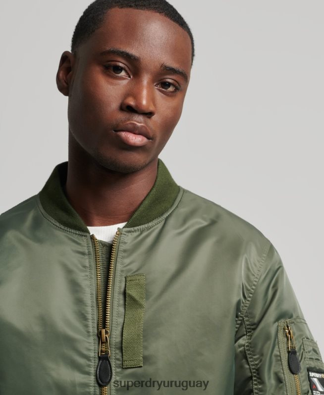 uy Superdry hombres chaqueta bomber ma1 verde DT2N8Z1107 ropa