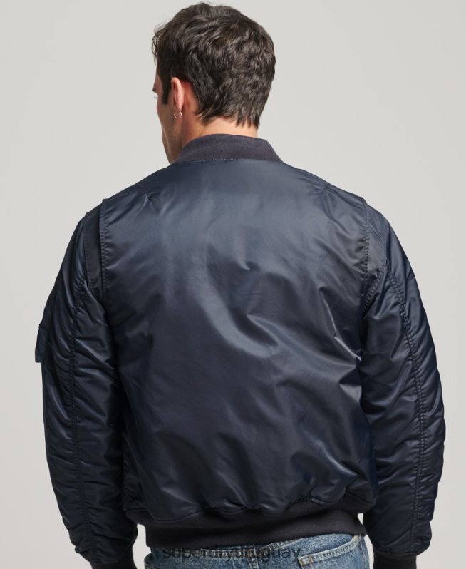 uy Superdry hombres chaqueta bomber ma1 vintage Armada DT2N8Z4703 ropa