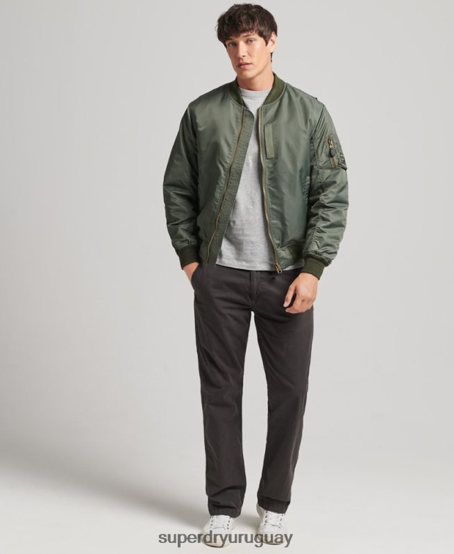 uy Superdry hombres chaqueta bomber ma1 vintage verde DT2N8Z4656 ropa