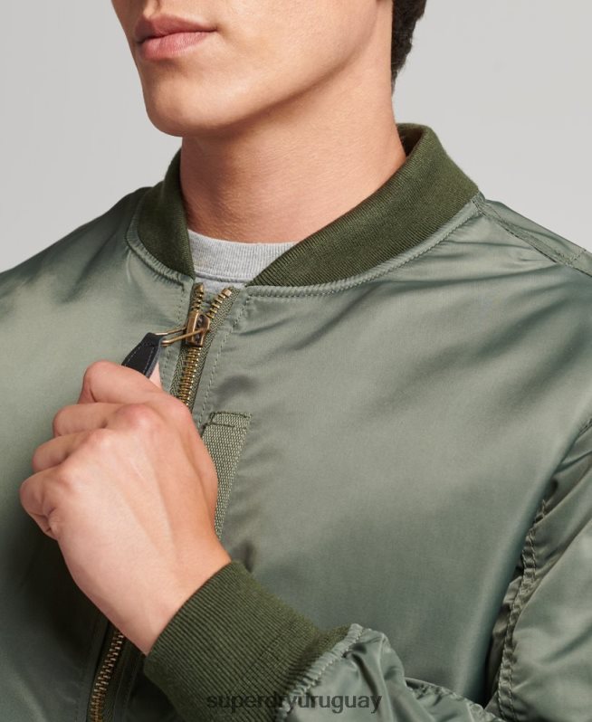 uy Superdry hombres chaqueta bomber ma1 vintage verde DT2N8Z4656 ropa
