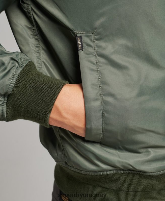 uy Superdry hombres chaqueta bomber ma1 vintage verde DT2N8Z4656 ropa