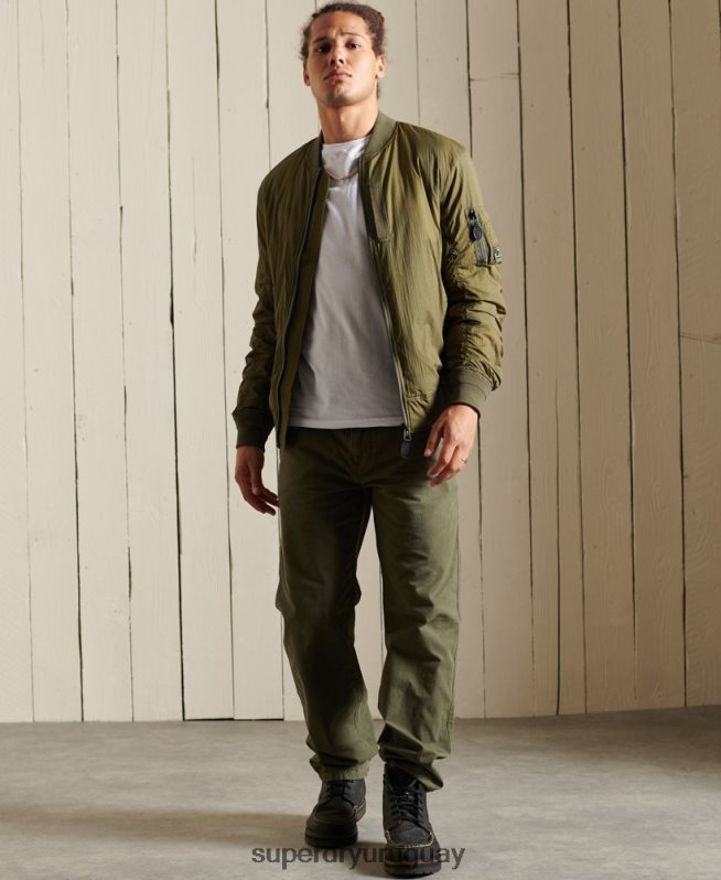 uy Superdry hombres chaqueta bomber militar ma1 verde DT2N8Z4674 ropa