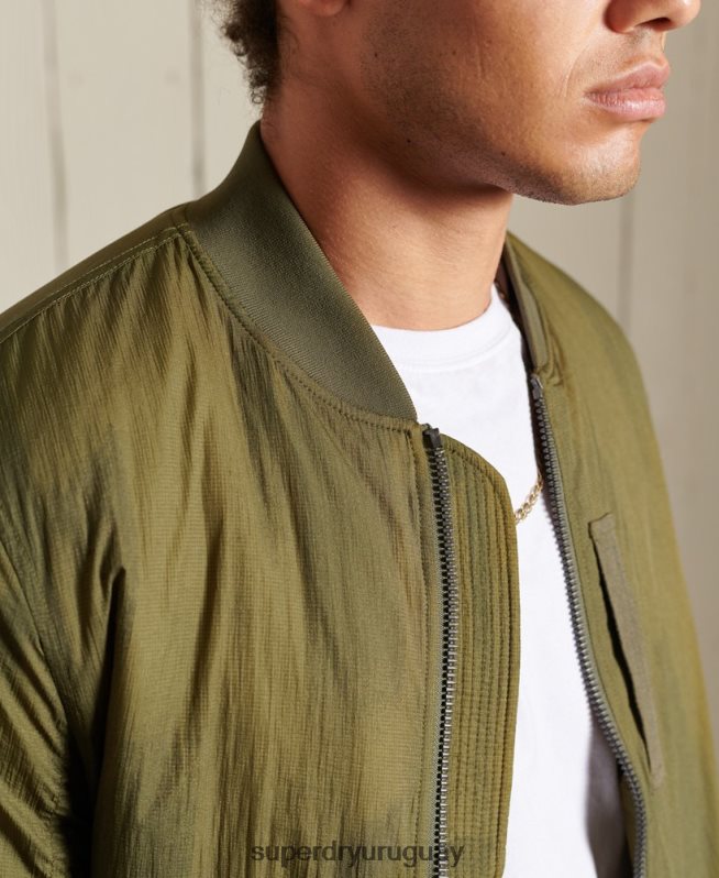 uy Superdry hombres chaqueta bomber militar ma1 verde DT2N8Z4674 ropa