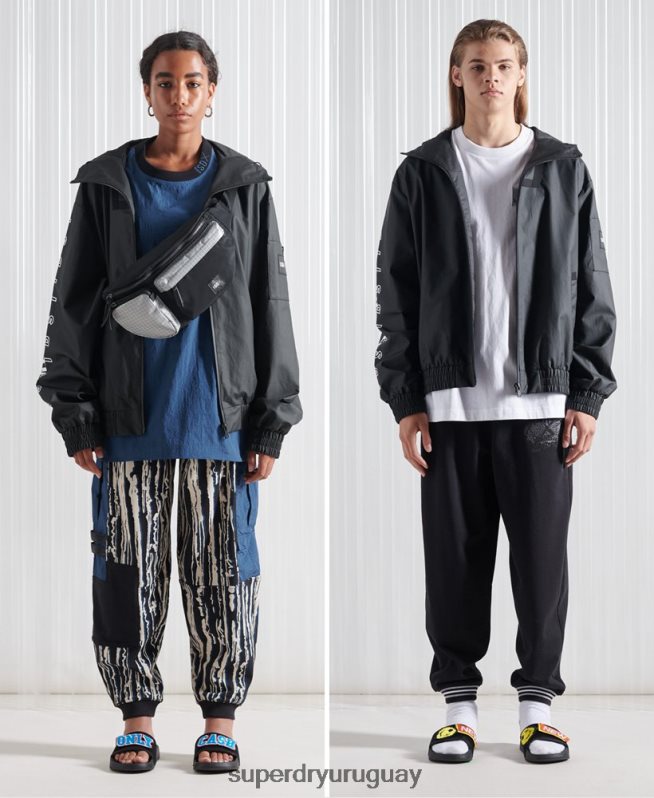 uy Superdry hombres chaqueta bomber sdx ma1 edición limitada negro DT2N8Z4773 ropa