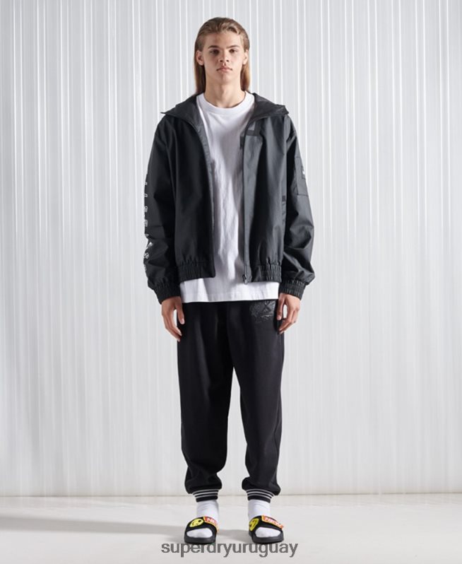 uy Superdry hombres chaqueta bomber sdx ma1 edición limitada negro DT2N8Z4773 ropa