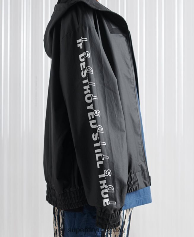 uy Superdry hombres chaqueta bomber sdx ma1 edición limitada negro DT2N8Z4773 ropa