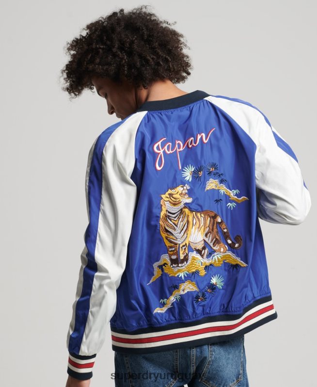 uy Superdry hombres chaqueta bomber suika azul DT2N8Z4463 ropa