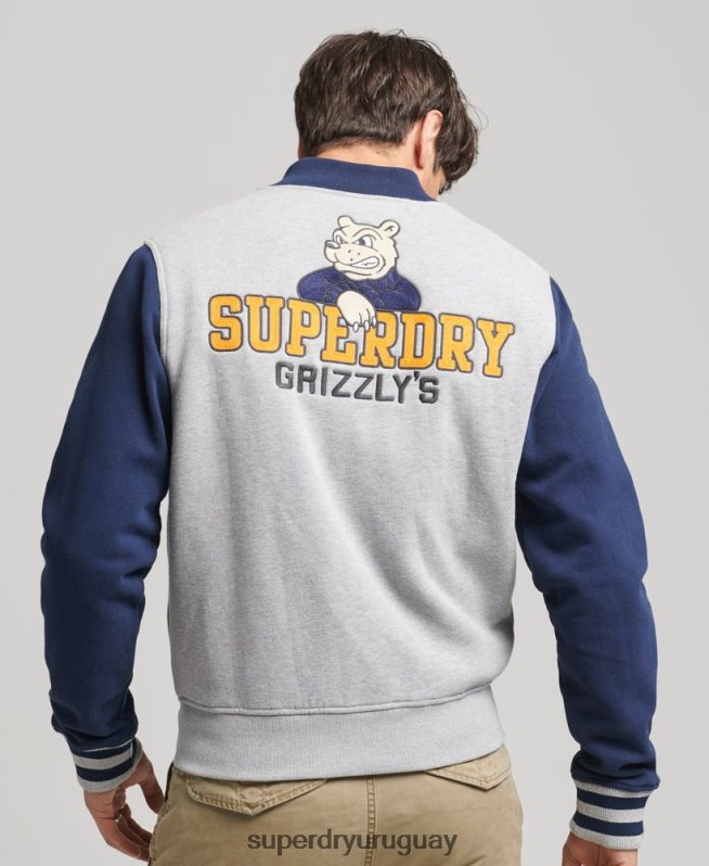 uy Superdry hombres chaqueta bomber universitaria vintage Armada DT2N8Z5202 ropa