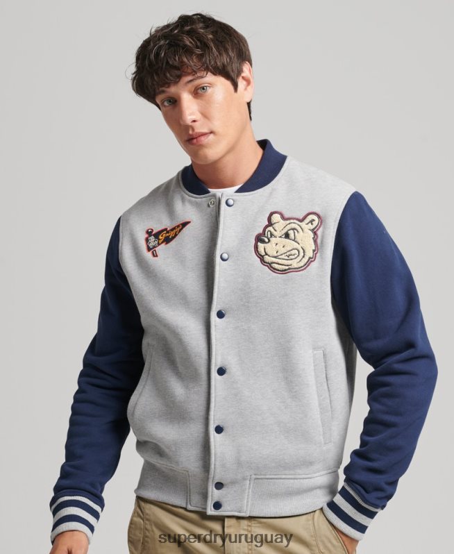 uy Superdry hombres chaqueta bomber universitaria vintage Armada DT2N8Z5202 ropa